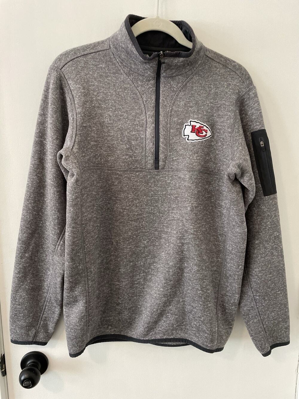 Antignua Kansas City Chiefs Football 1/4 Zip Pullover Sweater Medium 0033